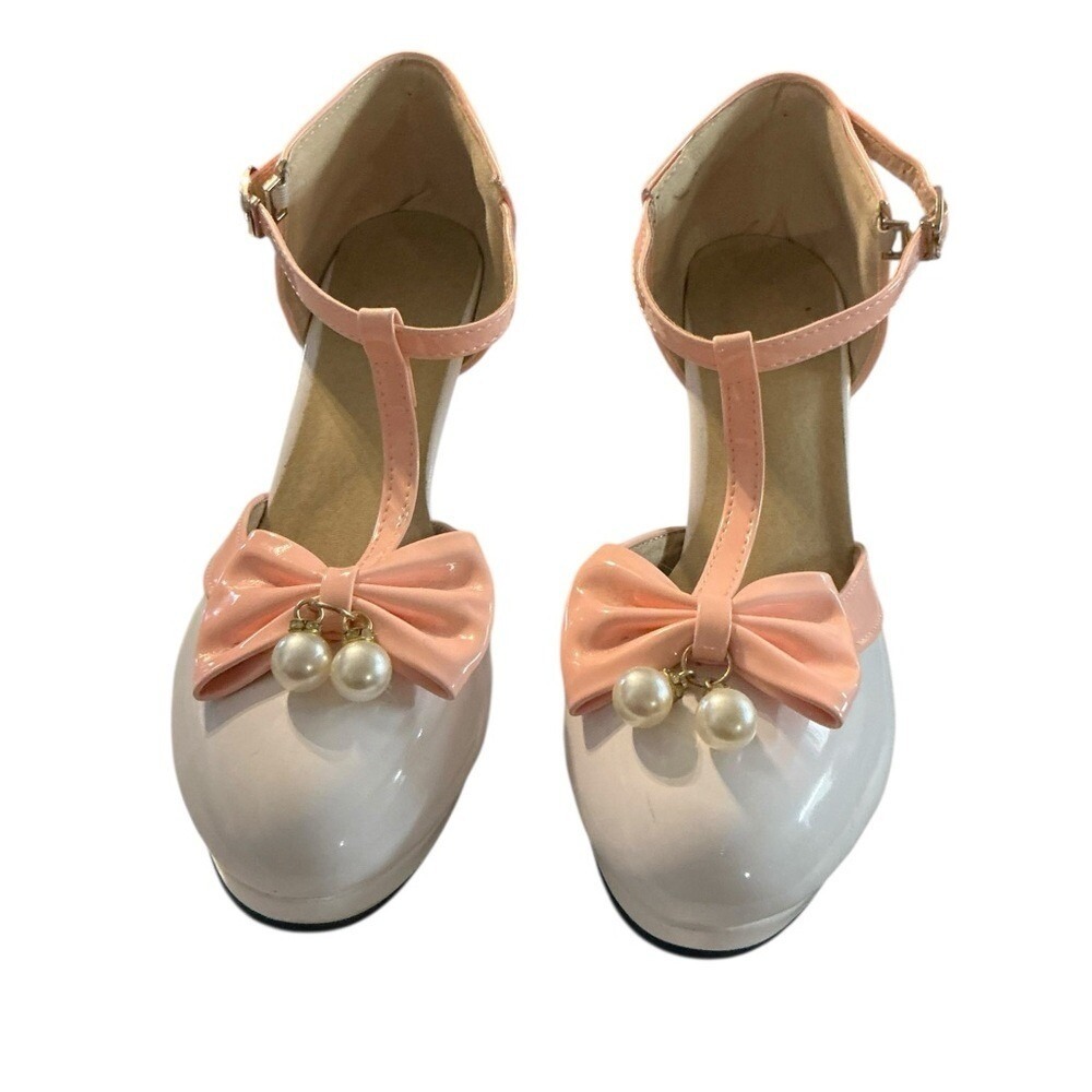 NWT VOKLIN Bow T-Strap Mary Jane Pumps Round Toe size 10 ERO 41